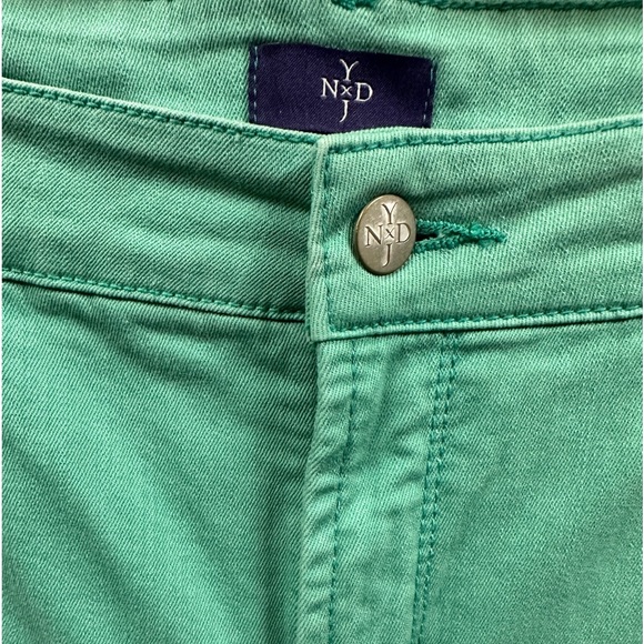 NYDJ Lift Tuck Technology High Rise Green Stretch Denim Ankle Jeans Women’s 12 - Picture 3 of 8